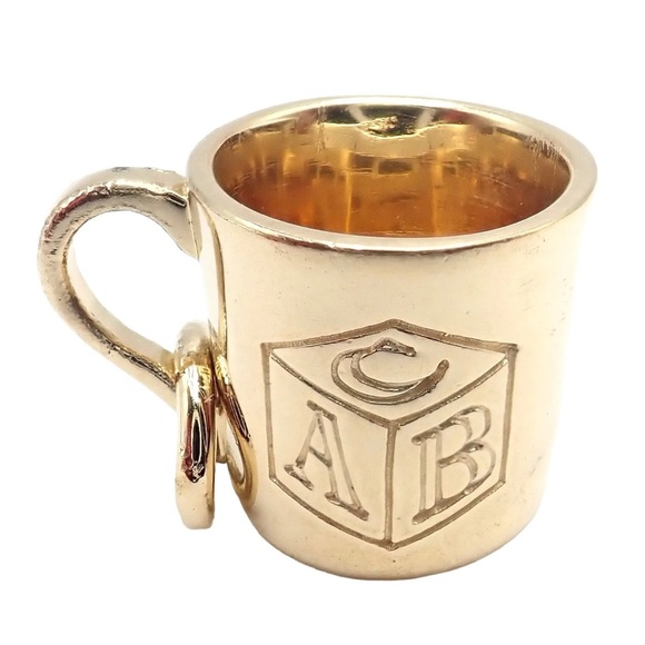 Tiffany & Co 18K Gold ABC Baby Cup Charm/Pendant RARE! - Picture 1 of 5